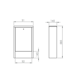 Szafka natynkowa 14 obwodów, 980/145/585