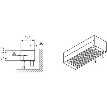 Konwektor Kermi Konvektor Typ43 BH210x194x4600mm QN7544, weiß, 6bar, m. Abd., AB Uni.