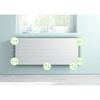 Grzejnik płytowy typ 12 KERMI X2 Line-Vplus, prawy, z osłoną wym. 605 x 1105 mm, kolor biały, moc 1222 W
