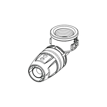 Mufa 90' TECE logo dwuczęściowy, mosiądz, 32 mm x 1'' (pz x GW)