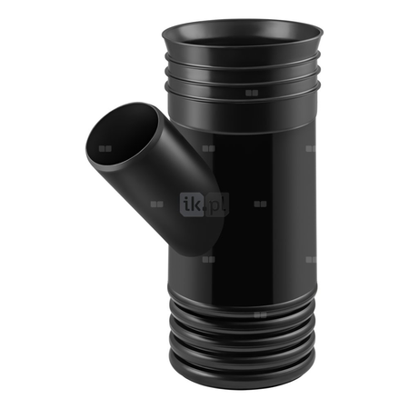 Trójnik MAGNAPLAST MAGNACOR MCEA 45' PP DN 300 x DN 200 x DN 300 (ww x ww x wz), kolor czarny