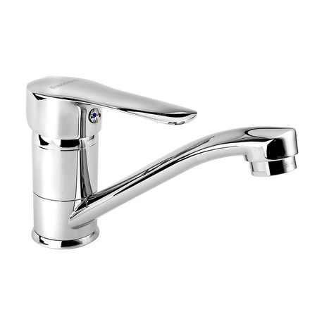 Bateria umywalkowa stojąca KFA Armatura MOHIT, chrom, obrotowa wylewka, montaż blat / otwór na baterię