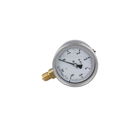 Manometr z rurką Bourdona AFRISO RF przemysłowy D401 0/6 bar G1/2B radialne fi 100 mm, kl. 1,0%