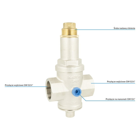 Regulator ciśnienia wody AFRISO BPR, GW 1 1/4''
