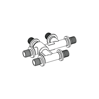 Trójnik TECE flex mosiądz niklowany 20 x 16 x 16 GZ