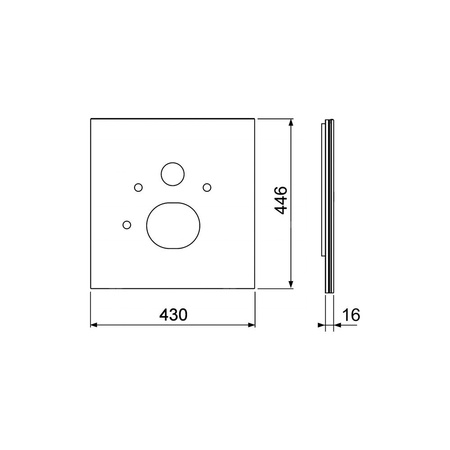 TECElux - dolna obudowa szklana do WC do łączenia z toaletą myjącą Geberit AquaClean Sela, szkło białe