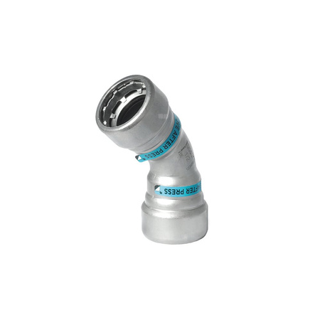 Łuk 45' SANHA Heavy Steel Press, stal (cynk/nikiel), 1/2'' (zw x zw)