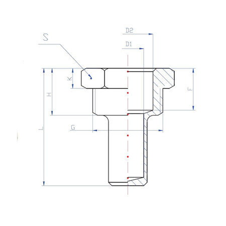 Osłona termometru RUMET G 1/2 L=70 mosiądz