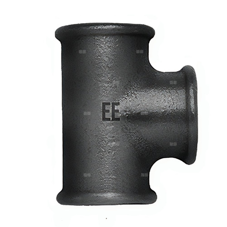 Trójnik ODLEWNIA ZAWIERCIE B1/25/130 redukcja 90' żeliwo (czarny) 3'' x 1'' x 3'' (GW gazowy walcowy x GW gazowy walcowy x GW gazowy walcowy)