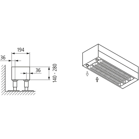 Konwektor Kermi L-Konvektor Typ43 BH140x194x2000mm QN2370, weiß, 6bar, m. Abd., AB Uni.