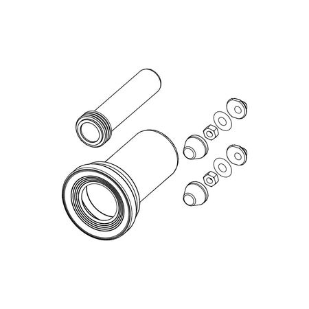 Komplet prostek przyłączeniowych do ceramiki wraz z podkładkami i elementami maskującymi, L - 300 mm TECE profil