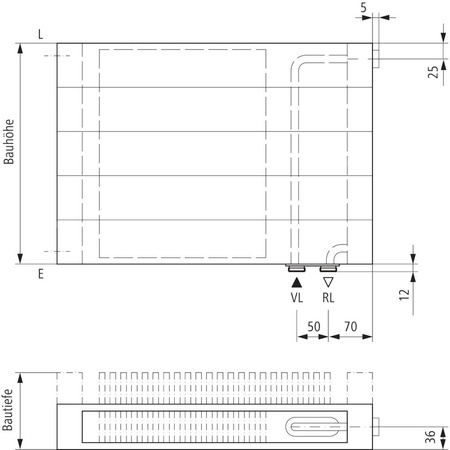 Kermi ściana grzewcza HHV21 700x72x4400 pozioma,RAL9016,6bar,bez osł.,prawa,L120