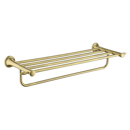 ANTICA wieszak na ręcznik z półką, stary brąz