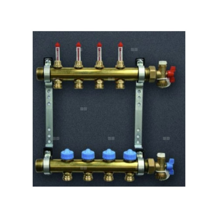 Pakiet rozdzielacz HKV 9 z przepływomierzami, zawory + końcowki