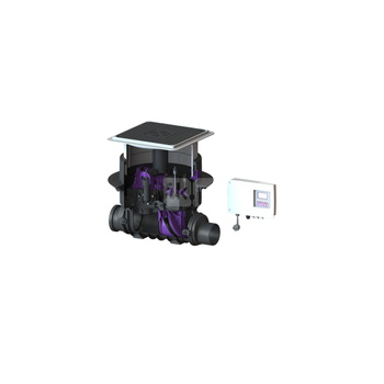 Zawór zwrotny z pompą Pumpfix F Komfort DN125 z czarną pokrywą