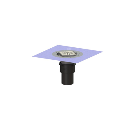 Wpust Ecoguss, DN100, odpł. pionowy, z nasadką Variofix i kratką szczel/ramą nierdz. 120x120