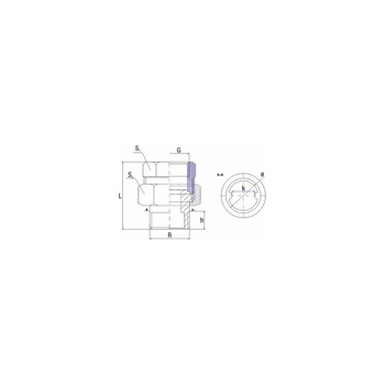 Śrubunek RUMET mosiądz 3/8'' x 3/8'' (gw x gz)