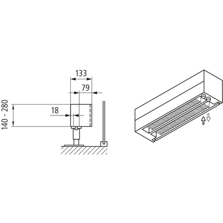 Konwektor Kermi Kon m. Str. Typ33 BH280x194x3800mm QN6004, weiß, 6bar, o. Abd., AB Uni.