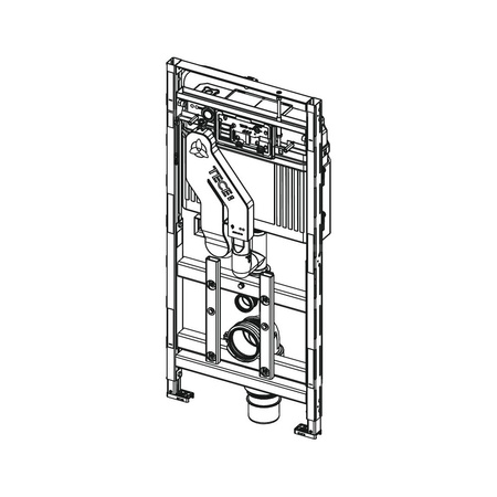 Stelaż podtynkowy do WC TECE lux, 1120 x 500 x 180 mm, regulowana wysokość, ze spłuczką