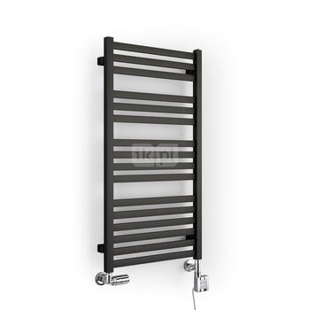 Grzejnik drabinkowy Concept By TERMA Malta, podłączenie SX, wym. 710 x 400 mm, kolor metaliczna czerń, moc 270W