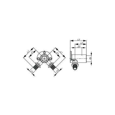 Kolano naścienne TECE flex, 16 mm x 1/2'' (zz x GW)