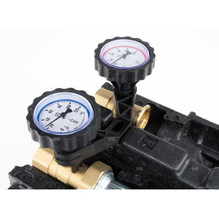 Grupa pompowa AFRISO PrimoTherm K 180-2 DN 25 3-WM-SM GZ x GW 1 1/2'' x 1'', z zaworem mieszającym, z siłownikiem arm 343 proclick