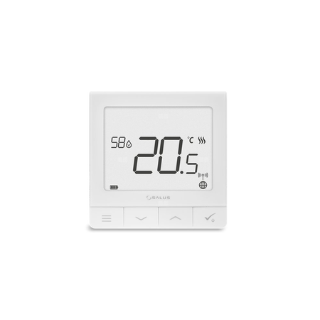 Regulator temperatury SALUS SQ610RF bezprzewodowy Zigbee z wyświetlaczem, montaż natynkowy