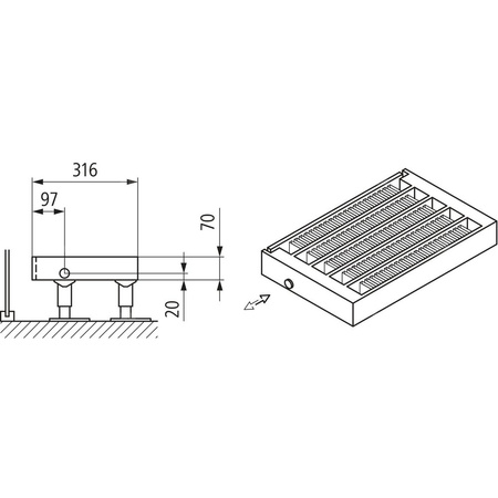 Konwektor Kermi Kon m. Str. Typ55 BH280x316x600mm QN1722,weiß,6bar, m. Abd., AB Uni.