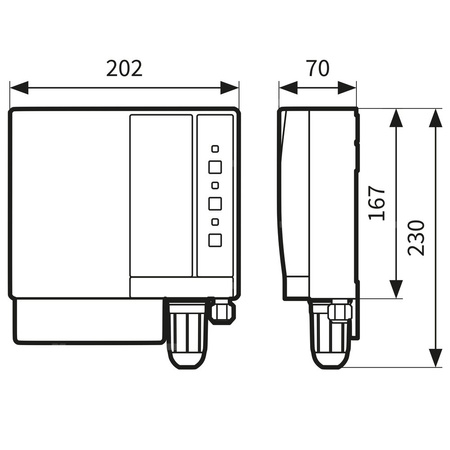 Podciśnieniowy detektor wycieku EUROVAC HV, 230 V AC