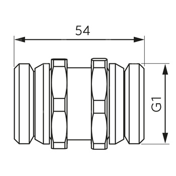 Nyplel mosiężny z uszczelnieniem, 1''
