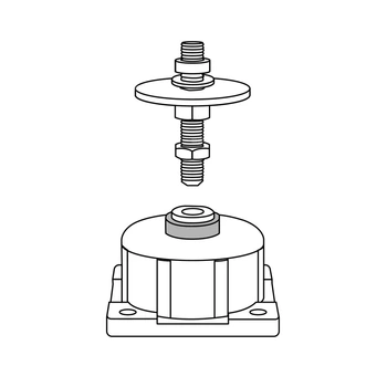 ZESTAW nóżek antywibracyjnych do pompy ciepła 31-41: do pomy ciepła 16-24 z buforem ZNA31-41(16-24BUF)