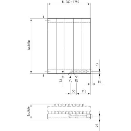 Grzejnik płytowy typ 22 KERMI V-HVV wym. 1200 x 1750 mm, kolor biały, moc 4914 W