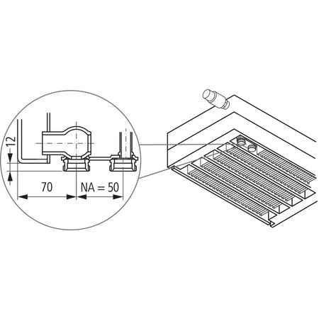 Konwektor Kermi V-Kon S Typ33 BH140x194x3800mm QN4351, weiß, 6 bar, m. Abd., Vent. re
