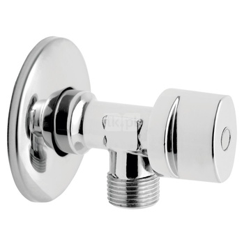 Zawór kulowy FERRO Z rozetą 1/2'' x 3/8'' GZ kątowy, uchwyt: pokrętło