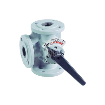 Zawór 3-drogowy mieszający, kołnierzowy, przelot prosty, DN 25, PN6, kv=10 m³/h