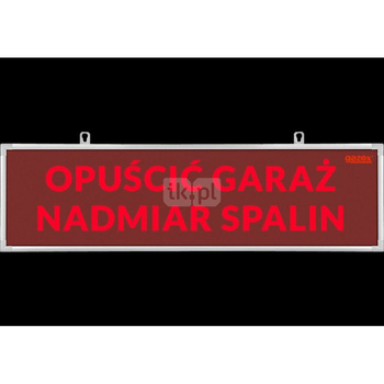 Tablica ostrzegawcza TP-4.s/H1, "NIE WCHODZIĆ NADMIAR SPALIN", wbud. cicha syren. zasil. 230V