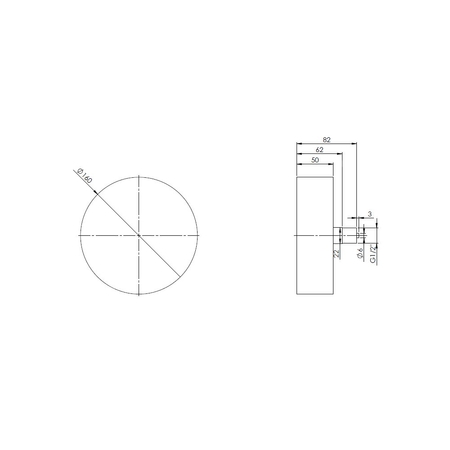 Ciśnieniomierz różnicowy AFRISO KP D411 0/400 mbar mosiądz G1/2B aksjalne fi 160, kl. 1.6%