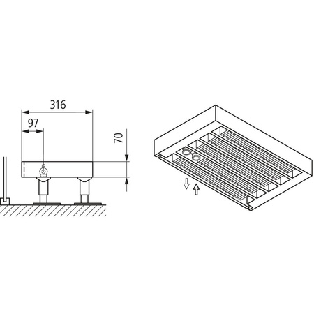 Konwektor Kermi Kon m. Str. Typ55 BH210x316x900mm QN2135,weiß,6bar, m. Abd., AB Uni.
