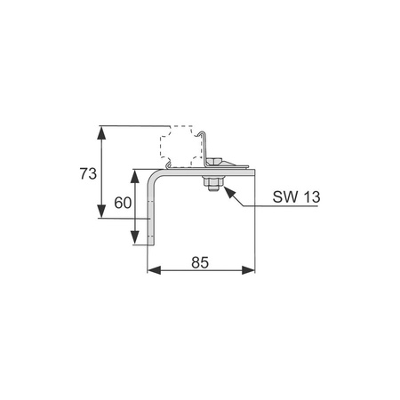 Kątownik mocujący TECE profil