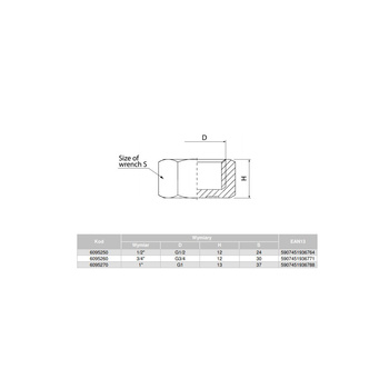 Zaślepka mosiądz VALVEX Twist (niklowana) 1'' GW