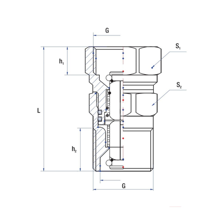 Szybkozłącze RUMET do naczynka wzbiorczego Mosiądz 3/4''