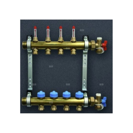 Pakiet rozdzielacz HKV 6 z przepływomierzami, zawory + końcowki