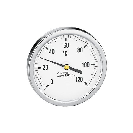 Termometr, przyłącze środkowe, tylne 100 mm 0-120  st. C