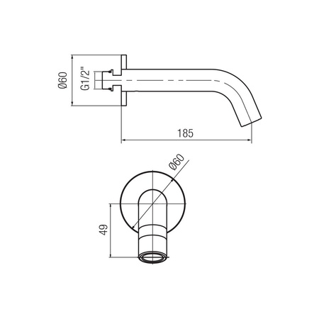ROUND Wylewka wannowa podtynkowa