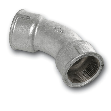 Łuk 45' SANHA 41#, żeliwo (cynk/nikiel) (ocynk), 1 1/2'' (GW)