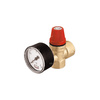 Zawór bezpieczeństwa. Przyłącza z gwintem wewnętrznym i manometrem 1/2" x 3/4" 3 bar