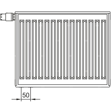Grzejnik płytowy Kermi®X2® Profil-V typ 33 700x150x500 biały,10 bar, z osłonami