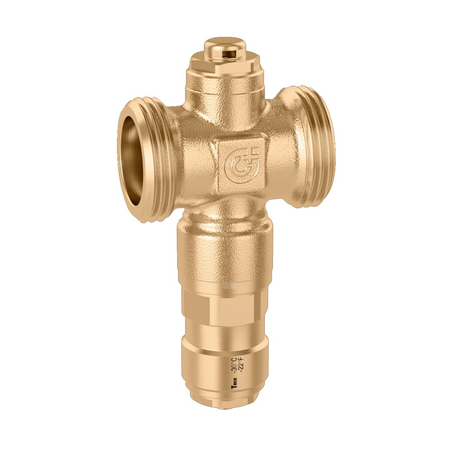 Zawór antyzamarzaniowy ze złączkami zaciskowymi fi 22, zakres temperatury czynnika 0-90 'C CALEFFI iStop