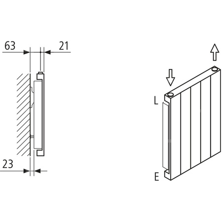 Grzejnik płytowy typ 11 KERMI HVN wym. 800 x 350 mm, kolor biały, moc 436 W