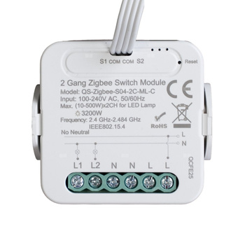 Sterownik do oświetlenia, podwójny, 230V bez przewodu neutralnego